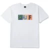 HUF Threemix T-Shirt - White -Skateboard Kortingswinkel huf threemix t shirt white