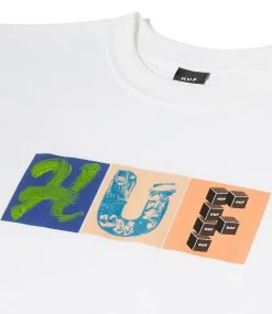 HUF Threemix T-Shirt - White -Skateboard Kortingswinkel huf threemix t shirt white 3