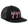 HUF Triple 7 Trucker Hat - Black -Skateboard Kortingswinkel huf triple 7 trucker hat black