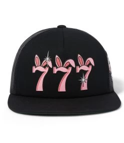 HUF Triple 7 Trucker Hat - Black -Skateboard Kortingswinkel huf triple 7 trucker hat black 2