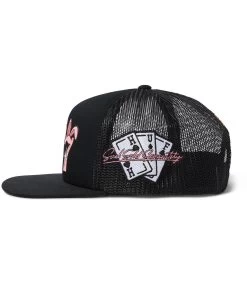 HUF Triple 7 Trucker Hat - Black -Skateboard Kortingswinkel huf triple 7 trucker hat black 3