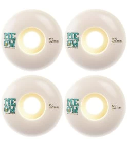 MEOW STACKED LOGO WHITE - 52MM 100A -Skateboard Kortingswinkel meow stacked logo white 52mm 100a 2