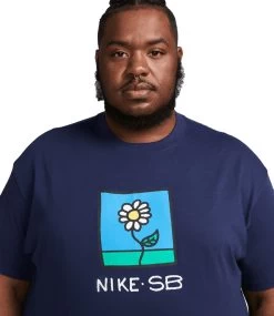 NIKE SB Daisy T-Shirt - Midnight Navy -Skateboard Kortingswinkel nike sb daisy t shirt midnight navy 3