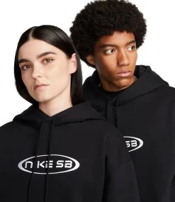 NIKE SB HBR Hoodie - Black/White -Skateboard Kortingswinkel nike sb hbr hoodie black white 3