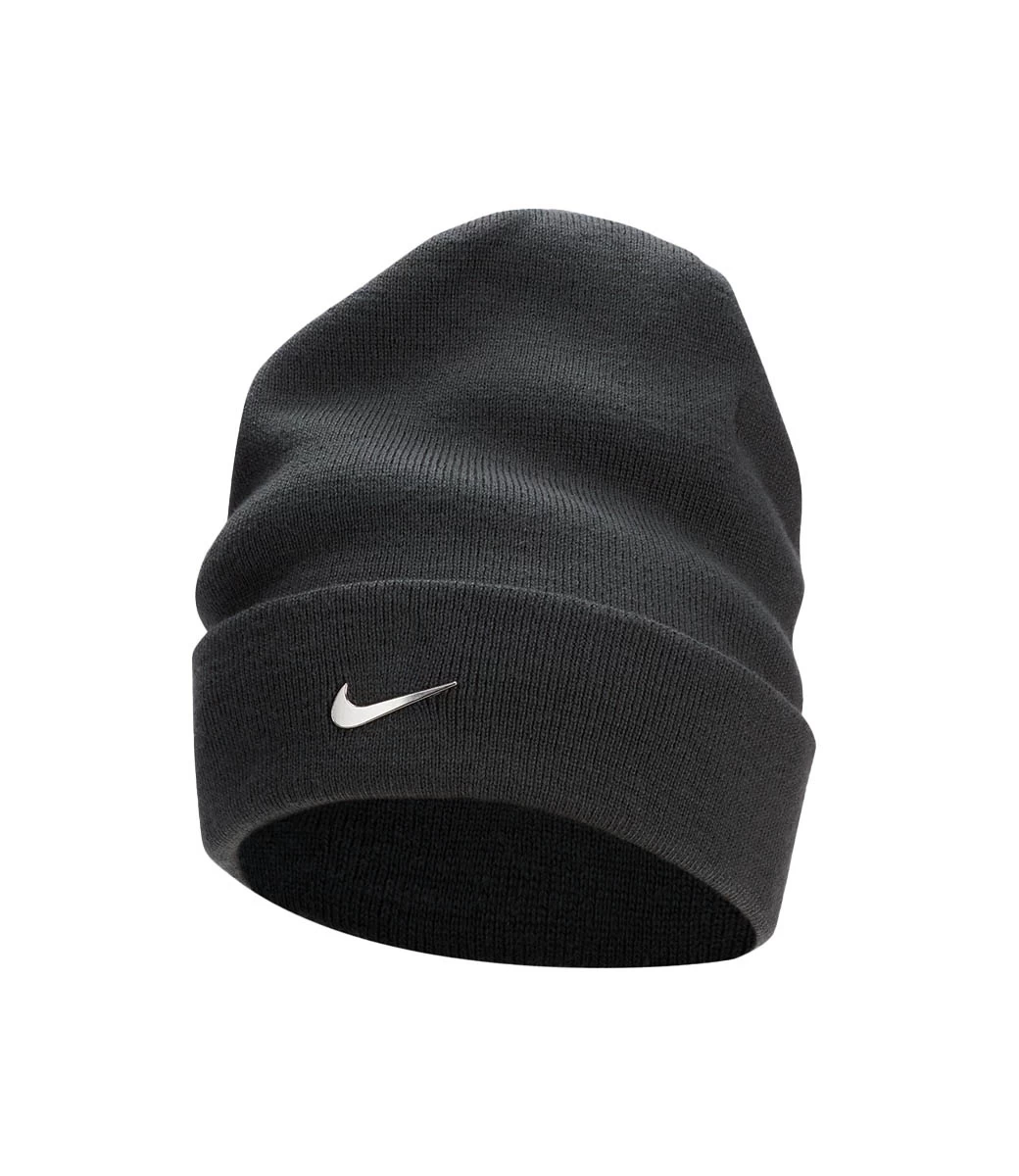 NIKE SB Standard Cuff Metal Swoosh Beanie - Anthracite/Metallic Silver 4 NIKE SB Standard Cuff Metal Swoosh Beanie - Anthracite/Metallic Silver - Afbeelding 2