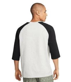 NIKE SB X Mlb Raglan Skate T-Shirt - Grey Heather/Black -Skateboard Kortingswinkel nike sb x mlb raglan skate t shirt grey heather bl 2