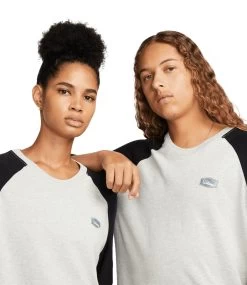 NIKE SB X Mlb Raglan Skate T-Shirt - Grey Heather/Black -Skateboard Kortingswinkel nike sb x mlb raglan skate t shirt grey heather bl 3