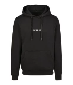 NINE ONE ONE NINE ONE ONE Emb Hoodie - Zwart -Skateboard Kortingswinkel nine one one nine one one emb hoodie zwart 1