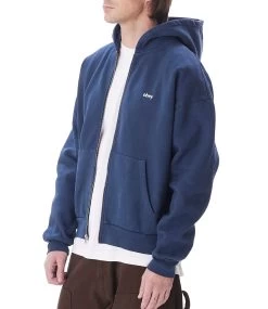 OBEY Lowercase Pigment Zip Hood - Pigment Academy Navy -Skateboard Kortingswinkel obey lowercase pigment zip hood pigment academy na 4