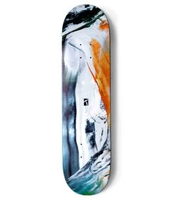 POETIC COLLECTIVE Painting (High Concave) Deck Blue/Silver - 8.25 -Skateboard Kortingswinkel poetic collective painting high concave deck blue 1