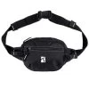 POETIC COLLECTIVE Premium Belt Bag - Black W. White Seams