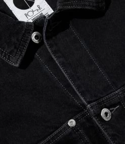 POLAR Patrik Denim Jacket - Silver Black -Skateboard Kortingswinkel polar patrik denim jacket silver black 3