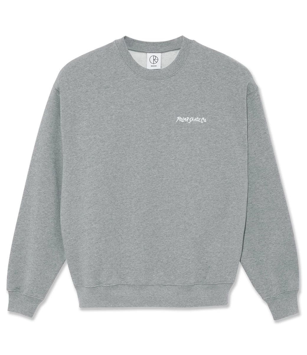 POLAR Surf Logo Crewneck - Heather Grey 4 POLAR Surf Logo Crewneck - Heather Grey - Afbeelding 2