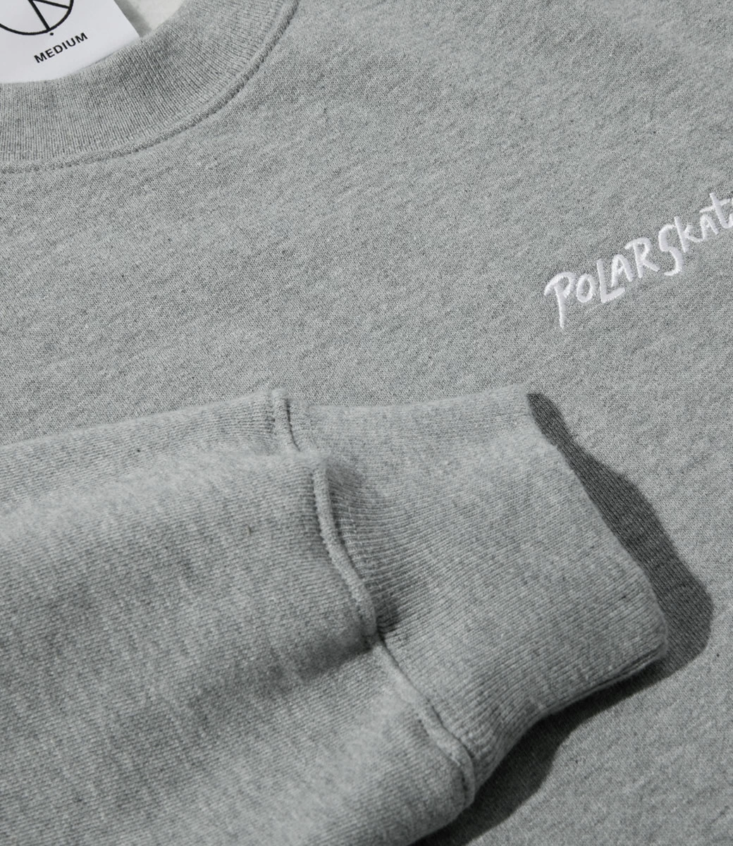 POLAR Surf Logo Crewneck - Heather Grey 6 POLAR Surf Logo Crewneck - Heather Grey - Afbeelding 4