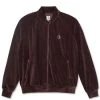 POLAR Velour Track Jacket - Bordeaux -Skateboard Kortingswinkel polar velour track jacket bordeaux
