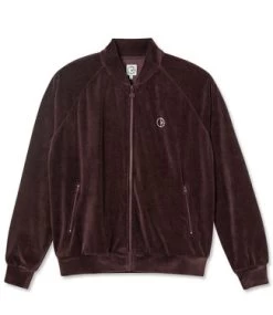 POLAR Velour Track Jacket - Bordeaux