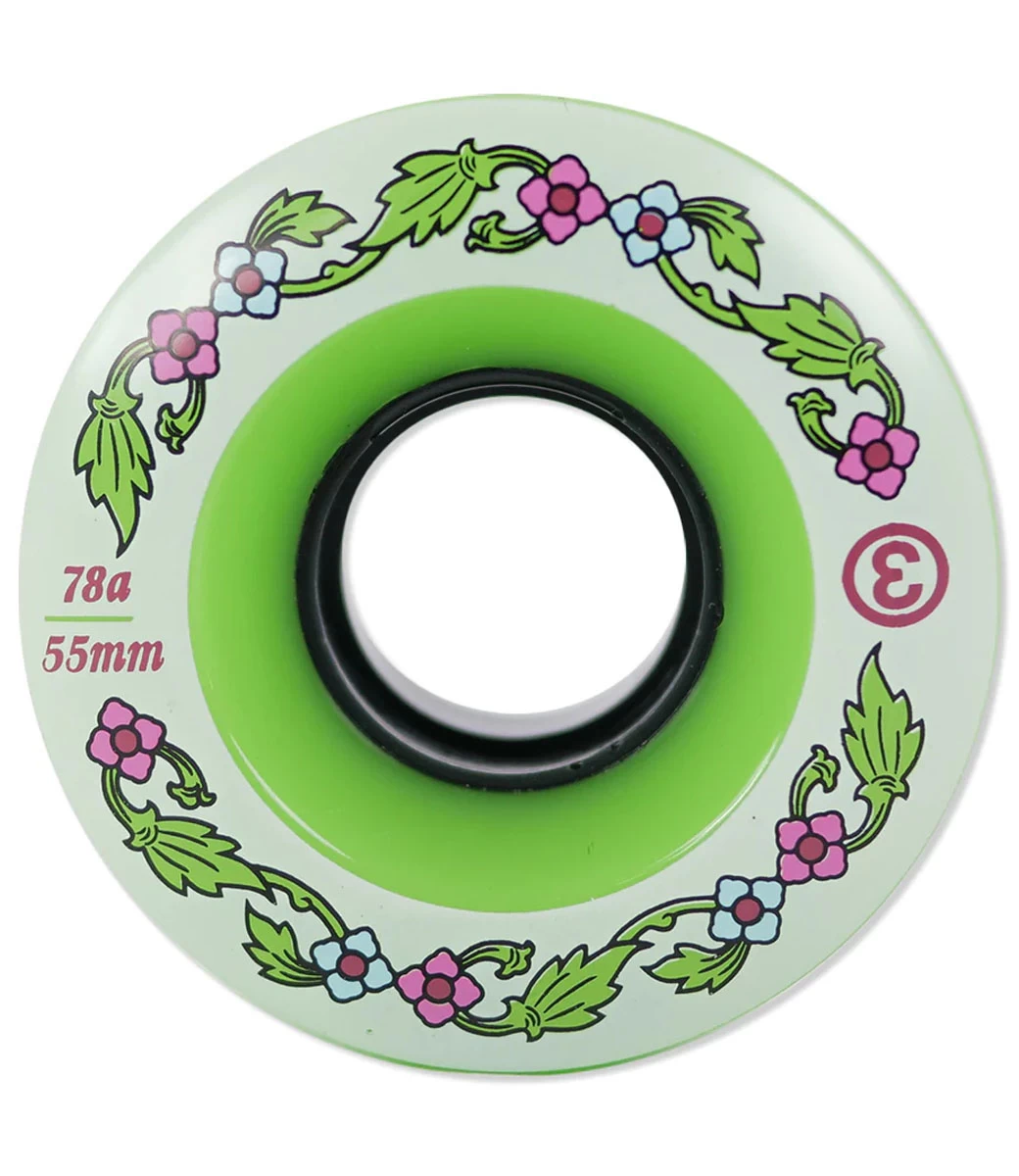 PREDUCE Green Thai Pattern Wheels - 55mm 78a 4 PREDUCE Green Thai Pattern Wheels - 55mm 78a - Afbeelding 2