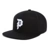 PRIMITIVE Dirty P Snapback - Black -Skateboard Kortingswinkel primitive dirty p snapback black