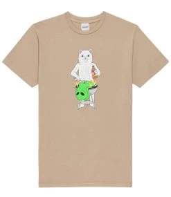 RIPNDIP Bbq Day T-Shirt - Almond -Skateboard Kortingswinkel ripndip bbq day t shirt almond 1