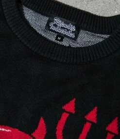 RIPNDIP Devilman / Nermknit Sweater - Black -Skateboard Kortingswinkel ripndip devilman nermknit sweater black 2