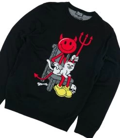 RIPNDIP Devilman / Nermknit Sweater - Black -Skateboard Kortingswinkel ripndip devilman nermknit sweater black 5