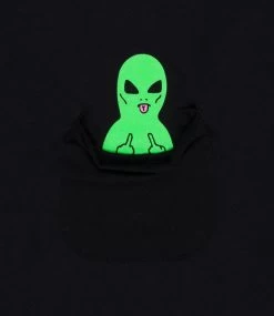 RIPNDIP Lord Alien Pocket T-Shirt - Black -Skateboard Kortingswinkel ripndip lord alien pocket t shirt black 2