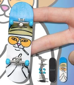 RIPNDIP Nermal S Thompson Fingerboard - Blue -Skateboard Kortingswinkel ripndip nermal s thompson fingerboard blue 3