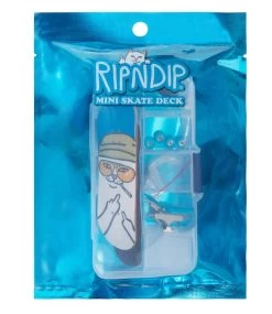 RIPNDIP Nermal S Thompson Fingerboard - Blue -Skateboard Kortingswinkel ripndip nermal s thompson fingerboard blue 4