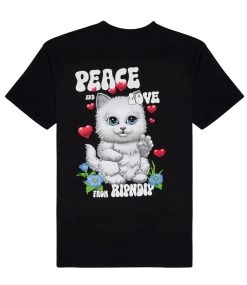 RIPNDIP Peace Love Ripndip T-Shirt - Black -Skateboard Kortingswinkel ripndip peace love ripndip t shirt black 1