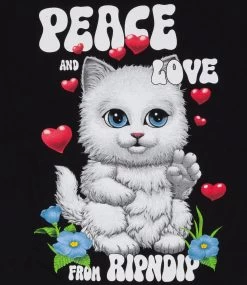 RIPNDIP Peace Love Ripndip T-Shirt - Black -Skateboard Kortingswinkel ripndip peace love ripndip t shirt black 3