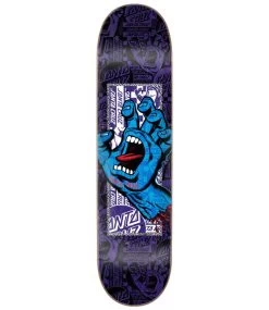 SANTA CRUZ Flier Collage Hand Deck Blue - 7.75 -Skateboard Kortingswinkel santa cruz flier collage hand deck blue 775 1
