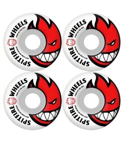 SPITFIRE WHEELS Bighead Wheels White/Red - 63Mm 99a -Skateboard Kortingswinkel spitfire wheels bighead wheels white red 63mm 99a 2