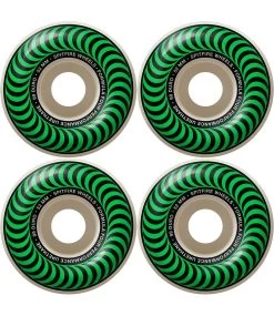 SPITFIRE WHEELS Classics Natural/Green - 52Mm -Skateboard Kortingswinkel spitfire wheels classics natural green 52mm 2