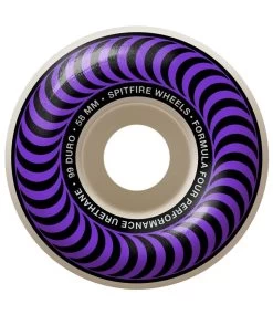 SPITFIRE WHEELS F4 Classic Swirl White/Purple - 58Mm 99A -Skateboard Kortingswinkel spitfire wheels f4 classic swirl white purple 58mm 1