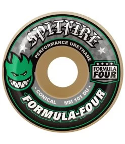 SPITFIRE WHEELS F4 Conical White/Green & Blue - 53Mm 101A -Skateboard Kortingswinkel spitfire wheels f4 conical white green blue 53mm 1 1