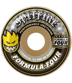 SPITFIRE WHEELS F4 Conical White/Yellow & Black - 54Mm 99A