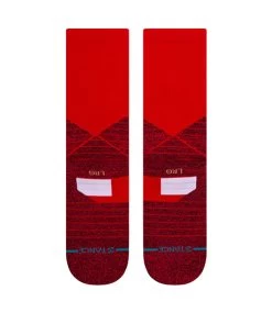 STANCE Icon Sport Crew - Red -Skateboard Kortingswinkel stance icon sport crew red 2