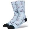 STANCE Nigel Crew Sock - Lightblue -Skateboard Kortingswinkel stance nigel crew sock lightblue