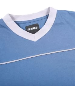 THEORIES OF ATLANTIS Football Tee - Blue -Skateboard Kortingswinkel theories of atlantis football tee blue 3