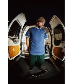 THEORIES OF ATLANTIS Football Tee - Blue -Skateboard Kortingswinkel theories of atlantis football tee blue 4