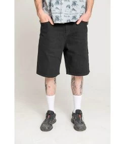 THEORIES OF ATLANTIS Plaza Denim Short - Black -Skateboard Kortingswinkel theories of atlantis plaza denim short black 3