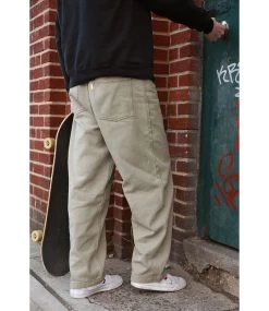 THEORIES OF ATLANTIS Plaza Jeans - Sand/Contrast Stitch -Skateboard Kortingswinkel theories of atlantis plaza jeans sand contrast sti 8