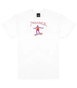 THRASHER Gonz Fill T-Shirt - White 5 THRASHER Gonz Fill T-Shirt - White -Skateboard Kortingswinkel thrasher gonz fill t shirt white 1