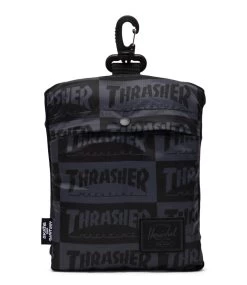 Thrasher Packable Daypack - Black/Grey -Skateboard Kortingswinkel thrasher packable daypack black grey 2