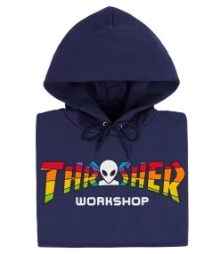 THRASHER Spectrum Hoodie - Navy -Skateboard Kortingswinkel thrasher spectrum hoodie navy 2