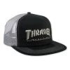 THRASHER Thrasher Logo Embroidered Mesh Cap - Black/Grey -Skateboard Kortingswinkel thrasher thrasher logo embroidered mesh cap black