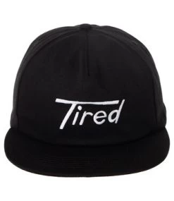 TIRED Old Mobil 5 Panel Cap - Black