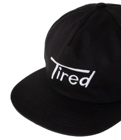 TIRED Old Mobil 5 Panel Cap - Black -Skateboard Kortingswinkel tired old mobil 5 panel cap black 4