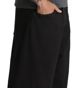 VANS Covina 5Pockt Baggy Denim Short - Washed Black -Skateboard Kortingswinkel vans covina 5pockt baggy denim short washed black 3