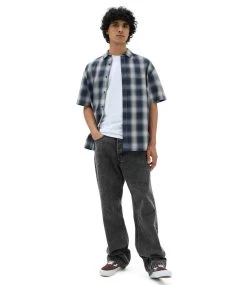 VANS Nick Michel T-Shirt Woven - Dress Blues -Skateboard Kortingswinkel vans nick michel t shirt woven dress blues 3